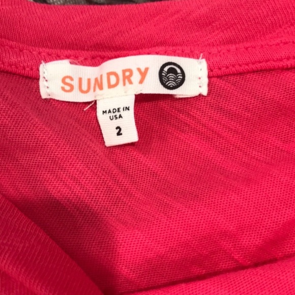 Sundry Tie Back Hi-Lo Tee - Picture 5 of 7
